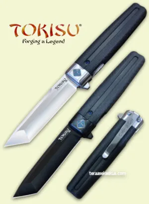 Tokisu American Tanto Flipper D2 folding knife